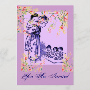 Vintage japanische Moden Einladung