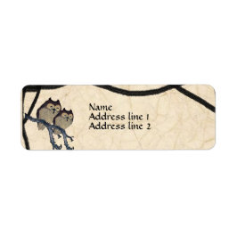 Vintage japanische Owl Address Labels