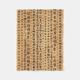 Vintage japanische Papierdrucke Fleecedecke