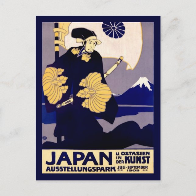 Vintage japanische Reisewerbung Postkarte (Vorderseite)