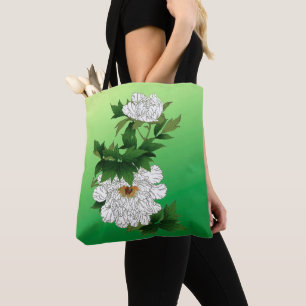 Vintage japanische Skizze für große weiße Peony