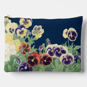 Vintage Japanische Stiefmütterchen-Blume Ukiyo-e B Zubehörtasche