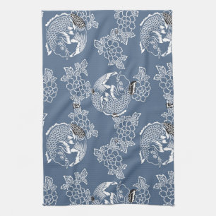 Vintage japanische Tattoo Koi (Karp) Geschirrtuch