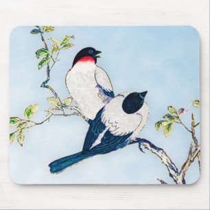 Vintage japanische Tinten-Skizze der Finke Mousepad