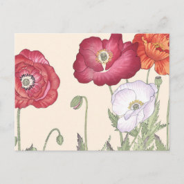 Vintage japanische Ukiyo Art Poppy Blume Postkarte