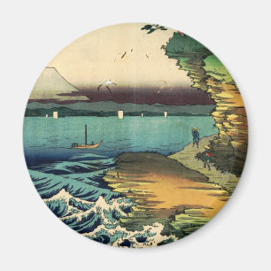 Vintage japanische Ukiyo-e Fuji 房 州 保 田 ノ 海 岸 Magnet