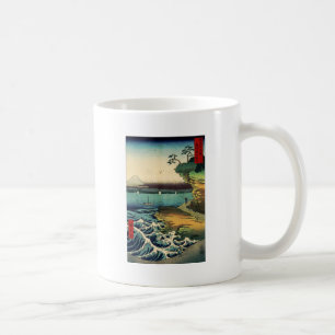 Vintage-Japanische Ukiyo-e Mt. Fuji 房州保田ノ海岸 Kaffeetasse