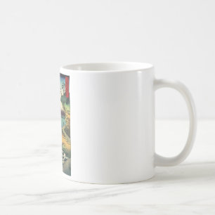 Vintage-Japanische Ukiyo-e Mt. Fuji 房州保田ノ海岸 Kaffeetasse