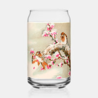 Vintage japanische Vögel auf Zweig