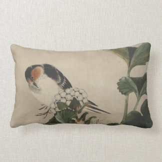Vintage japanische Vogel-Malerei Lendenkissen