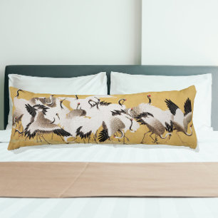 Vintage japanische Vogelschwärme Seitenschläferkissen