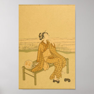 Vintage japanische Wall Art Woman Poster
