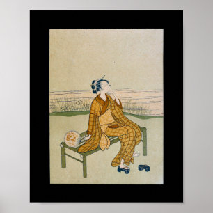 Vintage japanische Wall Art Woman Poster