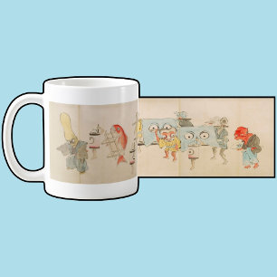 Vintage japanische Yokai-Nachtparade Tasse