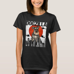 Vintage Japanischer Dogzilla Zwergschnauzer T-Shirt