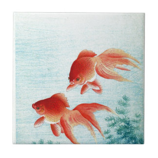 Vintage-japanischer Fischdruck Fliese