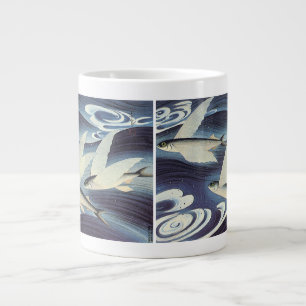 Vintage Japanischer Fliegender Fisch im Ozean, Jap Jumbo-Tasse