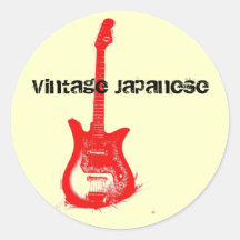 Vintage Japanischer Gitarrenaufkleber
