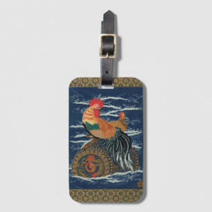 Vintage Japanischer Hahn Henne Drachen Kunst Gepäckanhänger