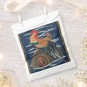 Vintage Japanischer Hahn Henne Drachen Kunst Geschenktütchen