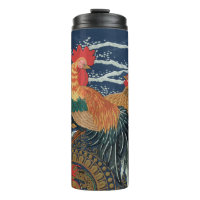 Vintage Japanischer Hahn Huhn Drachen Kunst