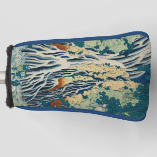 Vintage-Japanischer Holzschnitt-Wasserfall Kirifur Golf Headcover