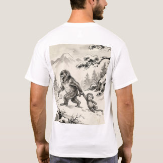 Vintage Japanischer Makaken-Affen-T-Shirt T-Shirt