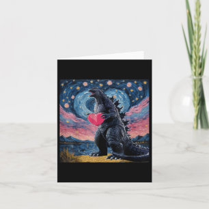 Vintage-Japanischer-Monster-Kaiju-Valentinstag-Her Karte