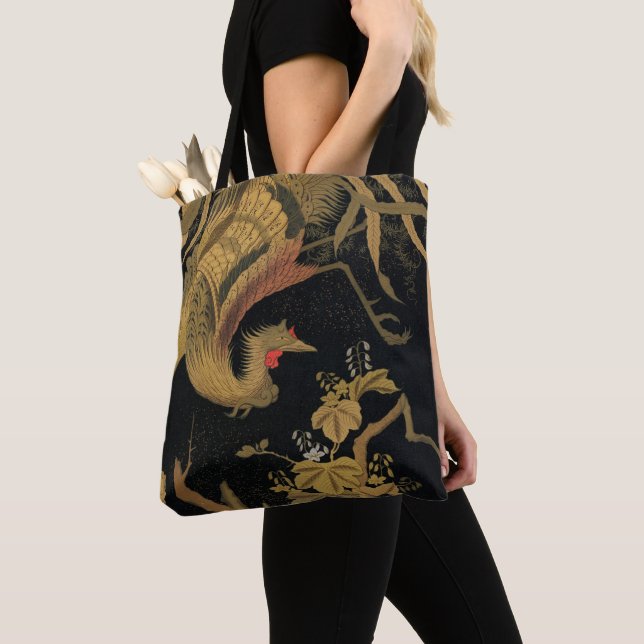 Vintage Japanischer Phoenix Gold Black Bird (Von Nahem)