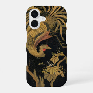 Vintage Japanischer Phoenix Gold Black Bird iPhone 16 Hülle