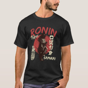 Vintage Japanischer Samurai Retro Kanji Krieger Ja T-Shirt