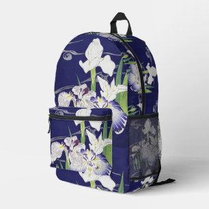 Vintage Japanischer Schwertlilie Kunst Druck Kogyo Bedruckter Rucksack