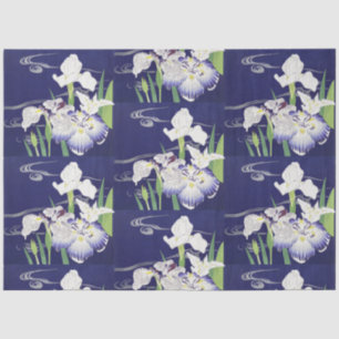 Vintage Japanischer Schwertlilie Kunst Druck Kogyo Seidenpapier