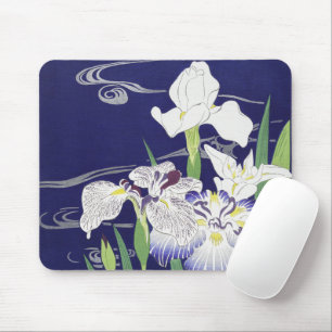 Vintage-Japanischer-Schwertlilien-Kunstdruck Kogyo Mousepad