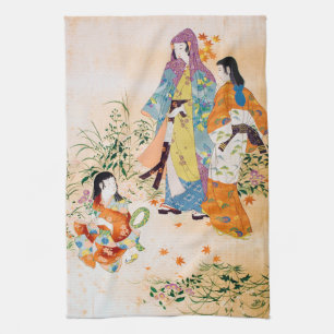 Vintage Japanischer Stoff Geschirrtuch