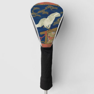Vintage Japanischer Weißer Falke Art G.A. Audsley Golf Headcover