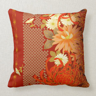 Vintage japanisches Blumendesign Kissen