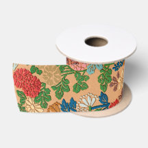Vintage-japanisches Blumenfächer-Muster-Illustrati