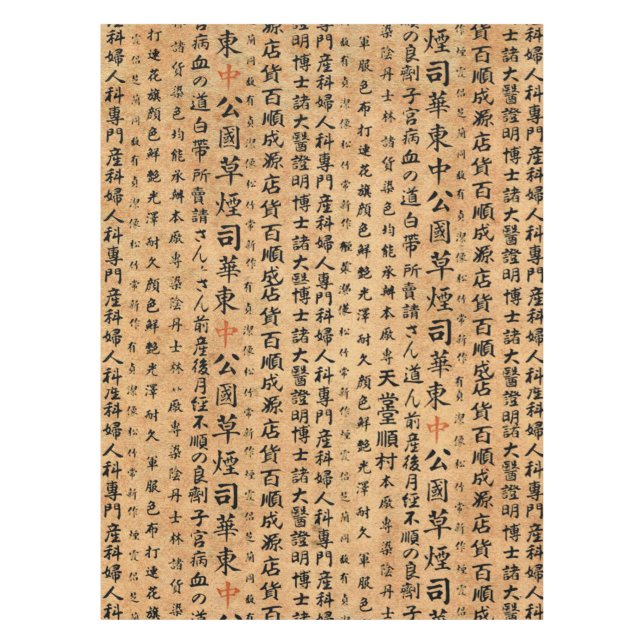 Vintage japanisches Papier-Drucke Tischdecke (Vorderseite)