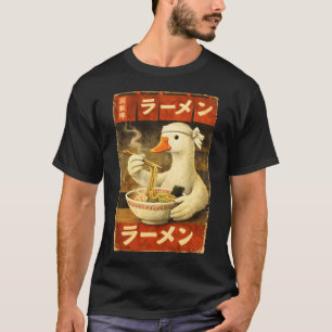 Vintage-Japanisches Ramen-Enten-Foodie-Anime-T-Shi T-Shirt