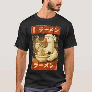 Vintage-Japanisches Ramen-Enten-Foodie-Anime-T-Shi T-Shirt
