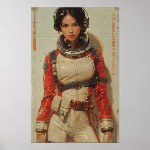 Vintage japanisches Sci-Fi-AV-Magazincover aus den Poster