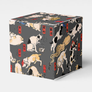 Vintage japanisches Ukiyo-e-Katzenmuster: Kuniyosh Geschenkschachtel