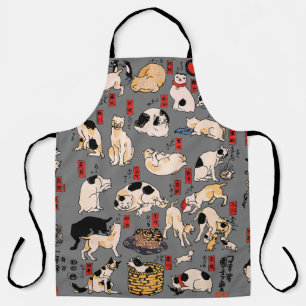 Vintage Japanisches Ukiyo-e-Katzenmuster: Kuniyosh Schürze