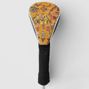 Vintage Japanisches Zirkusposter Ukiyo-e Kunst Golf Headcover