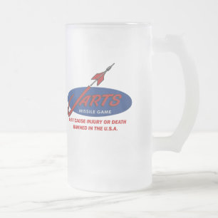 Vintage Jarts Bierkrug mit Frost-Effekt Mattglas Bierglas