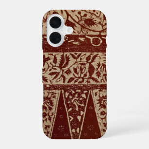 Vintage-javanesisches Batik-Textil-Wallpaper-Muste iPhone 16 Hülle