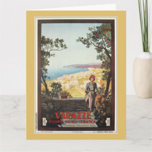 Vintage Jazz Age Varazze italienisches Reiseplakat Karte