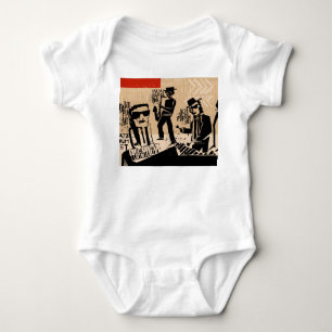 Vintage-Jazz-Band-Plakat: Cooles Design Baby Strampler