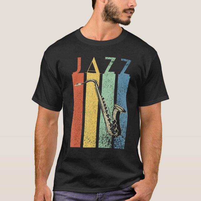 Vintage Jazz Saxophonist Classical Music  Saxophon T-Shirt (Vorderseite)